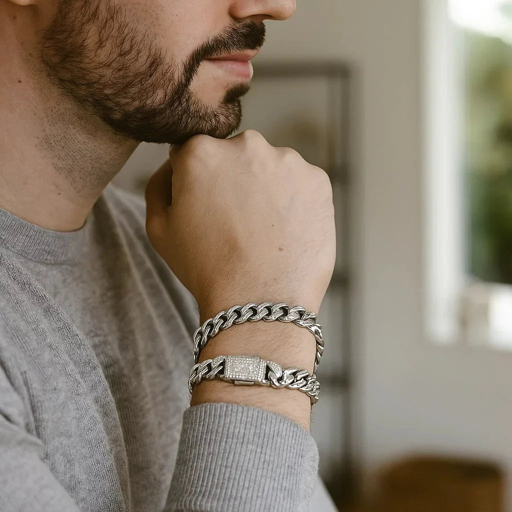 Skorter | AURELIUS – 18K Gold Plated Cuban Link Bracelet for Men