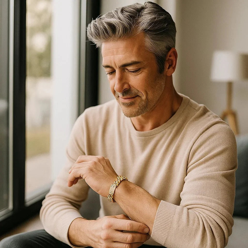 Skorter | AURELIUS – 18K Gold Plated Cuban Link Bracelet for Men