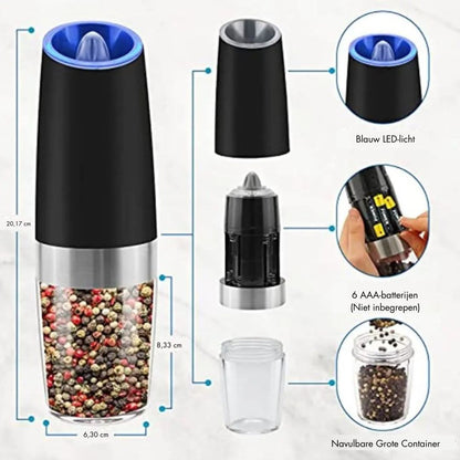 Skorter | Automatic Salt & Pepper Mill | Gravity Induction