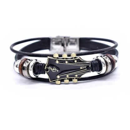Skorter | AXECHORD – Guitar Leather Bracelet with Vintage-Inspired Design