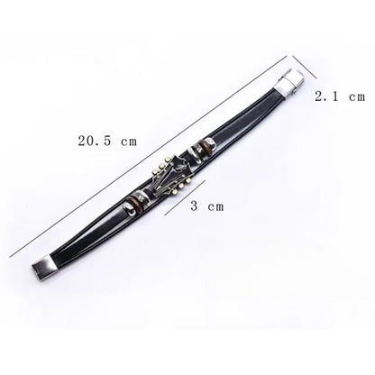 Skorter | AXECHORD – Guitar Leather Bracelet with Vintage-Inspired Design