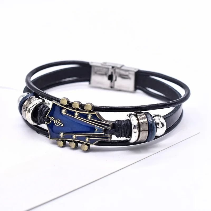 Skorter | AXECHORD – Guitar Leather Bracelet with Vintage-Inspired Design