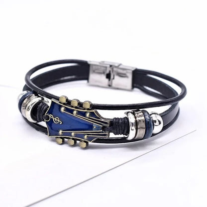 Skorter | AXECHORD – Guitar Leather Bracelet with Vintage-Inspired Design