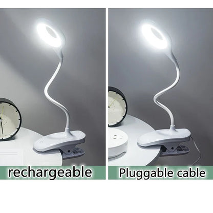 Skorter | Rechargeable LED Table Lamp with Clip – Adjustable Desk Light for Home Office and Study