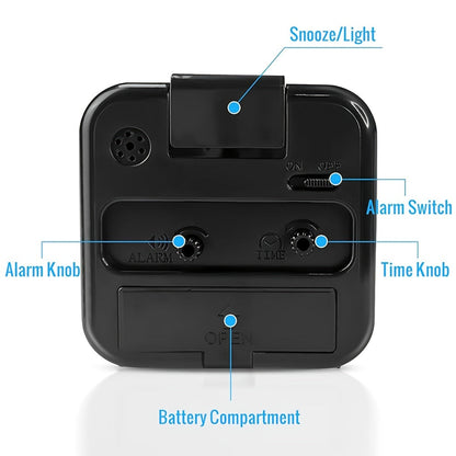 Skorter | SilentWake - Silent rectangular alarm clock with snooze and night light