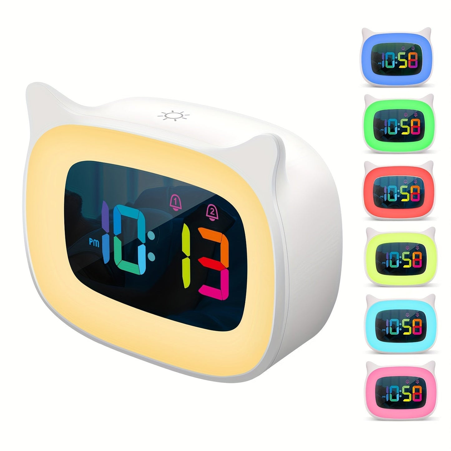 Skorter | CatGlow - Cute LED Alarm Clock with Night Light