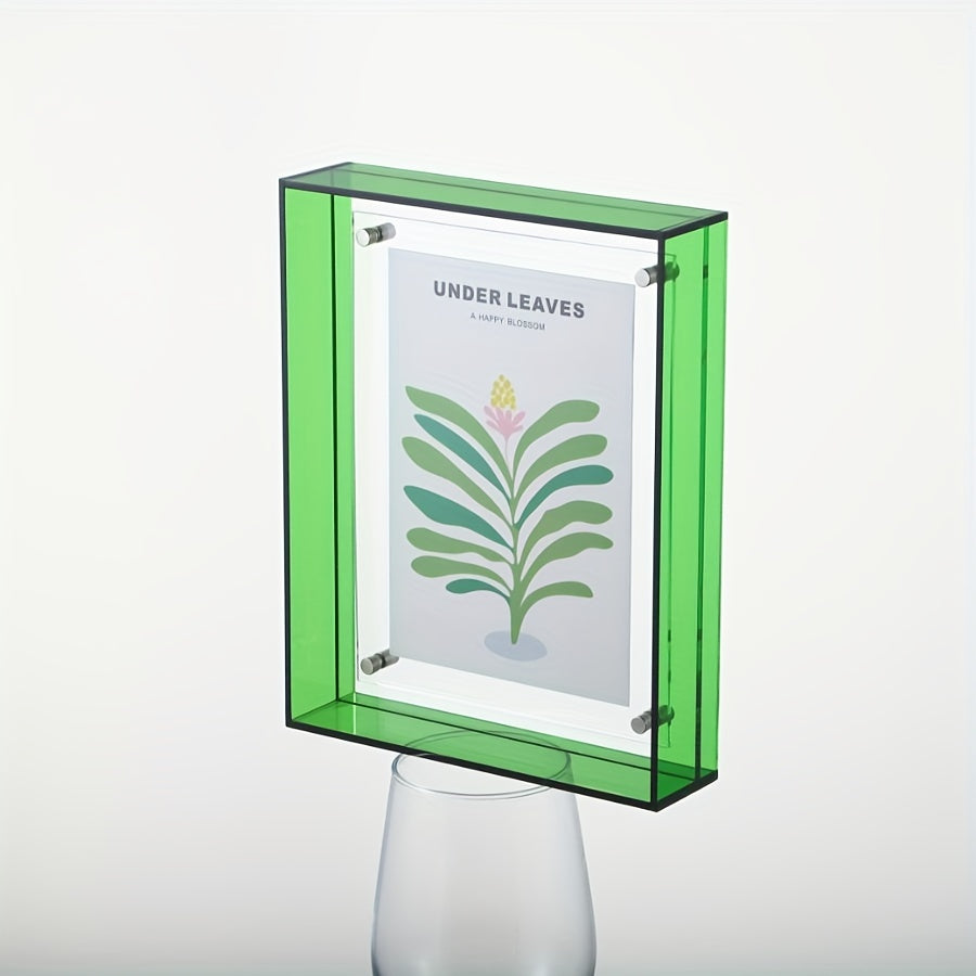 Skorter | Elegant Acrylic Picture Frame - Rectangular, Wall Mounting or Table Decoration for Wedding Pictures, Posters & Puzzles - No Power Needed, Home Decor