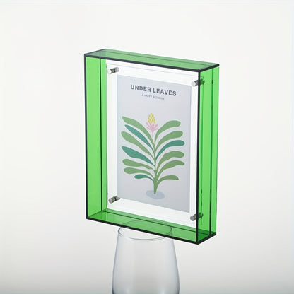 Skorter | Elegant Acrylic Picture Frame - Rectangular, Wall Mounting or Table Decoration for Wedding Pictures, Posters & Puzzles - No Power Needed, Home Decor