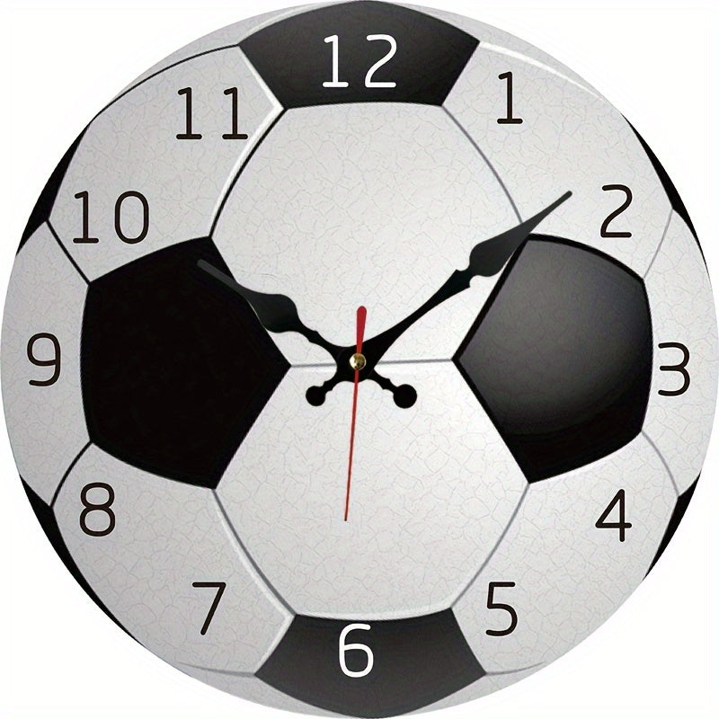 Skorter | Wall clock with football design - Silent clock for living room and bedroom