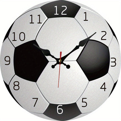 Skorter | Wall clock with football design - Silent clock for living room and bedroom