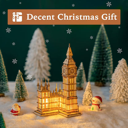 Skorter | 3D Puzzle for Adults Wooden Craft Set for Teens DIY Construction Model Kit with LED Light