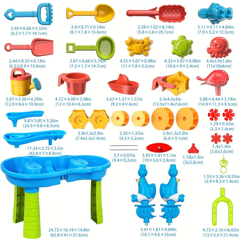 Skorter | 3-Layer Sand and Water Table | Fun & Educational Playset for Kids Ages 1–5
