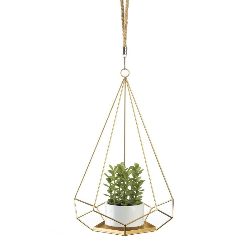 Skørter | Gold Hanging Plant Holder