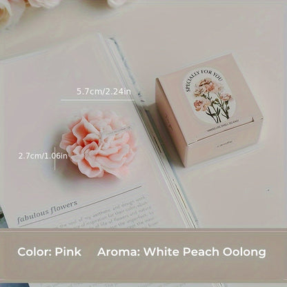 Skorter | 1pc Carnation Scented Candle – Decorative Candle for Mother's Day, Valentine's Day and Christmas