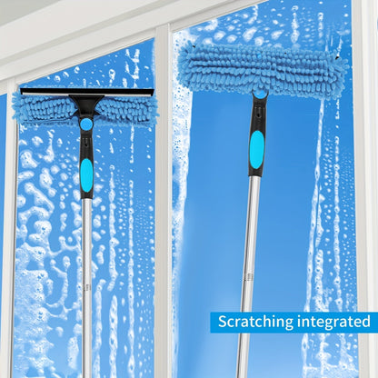 Skorter | Crystal Clear Window Cleaner – Professional 2-in-1 Telescopic Window and Glass Cleaning System