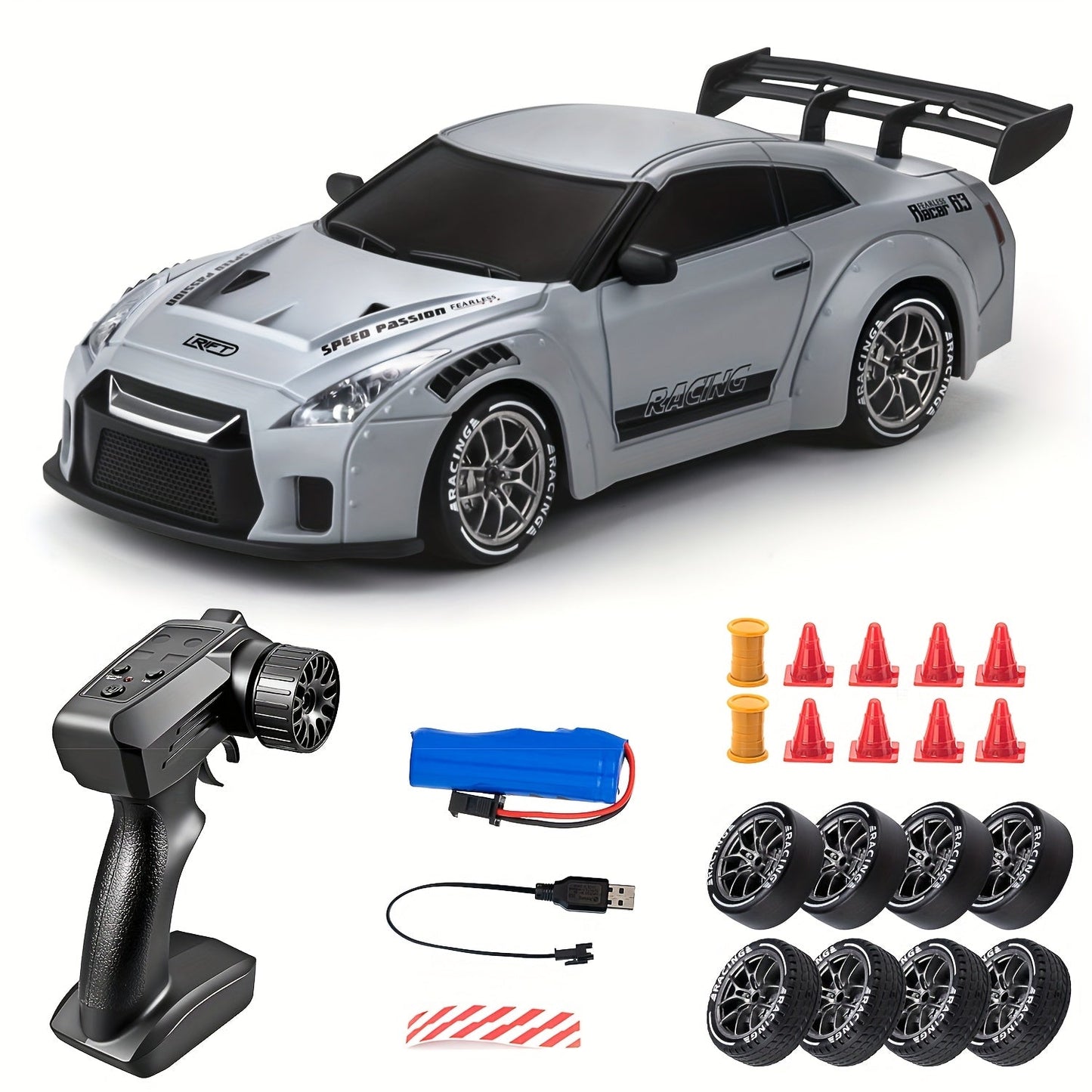 Skorter | Ultimate 1:24 RC Drift Car with LED Wheels – Rechargeable 4WD Racing Toy