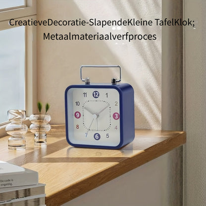 Skorter | TimeCube - Square Metal Alarm Clock with Night Light and Snooze