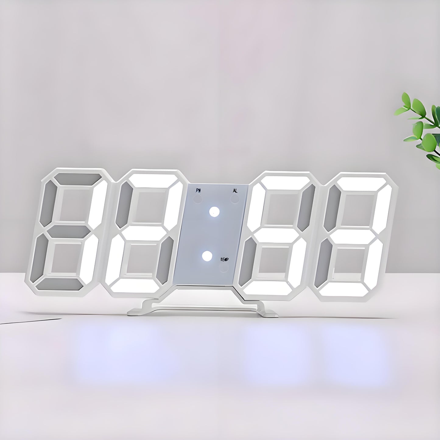 Skorter | DigiTime - LED 3D Digital Clock with Calendar & Temperature Display
