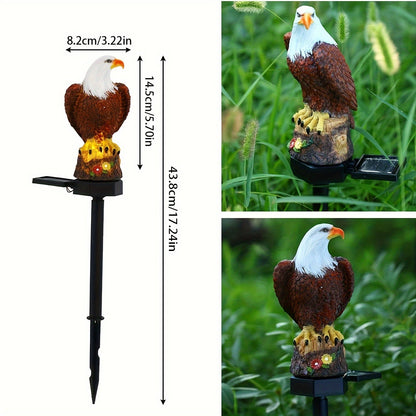 Skorter | SolarGlow - Decorative Eagle Solar-Garden Lamp, Clear LED for Patio & Lawn