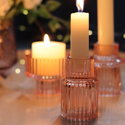 Skorter | 3/6-part Glass Candle Holders - Perfect for Table Decoration and Weddings
