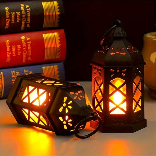 Skorter | LuxeGlow - Rustic LED Lanterns, Set of 2/4/6/12, Vintage Hanging Decor with Battery for Parties & Christmas