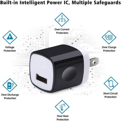 Skorter | 10 Pack USB Plug Charging Cube Block