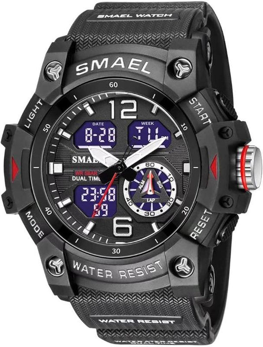 Skorter | Men's waterproof sports wristwatch with date and multifunction LED alarm stopwatch