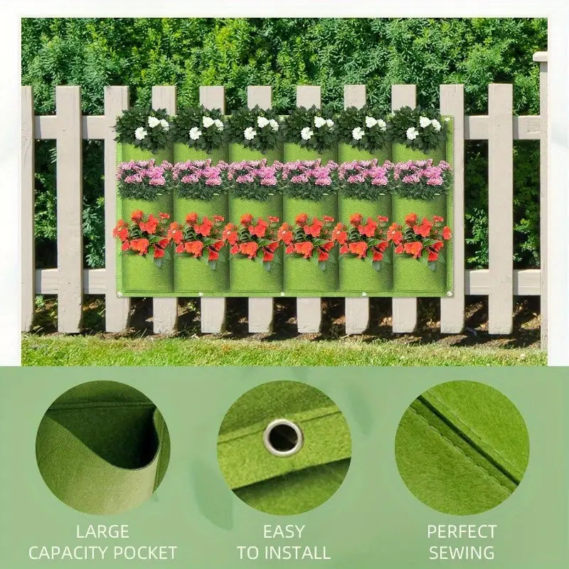 Skorter | Felt Plant Bag for Vertical Wall Mounting – Three-dimensional, Non-woven Plant Bag