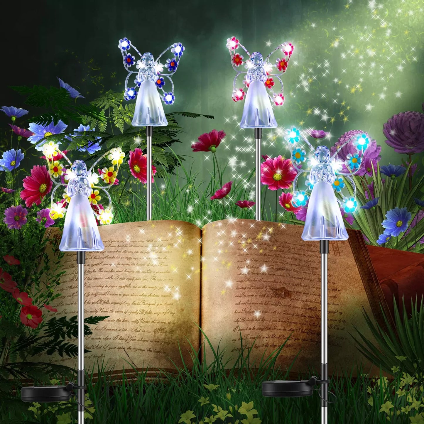 Skorter | SolarAngel - LED Garden lamp with solar energy with angel design - Weatherproof outdoor lighting
