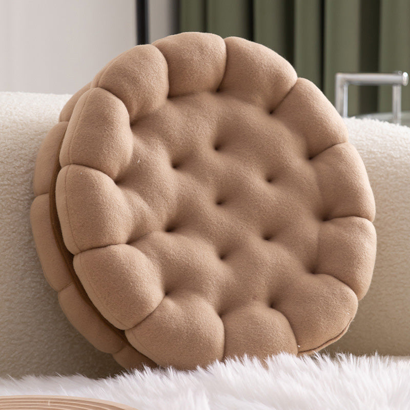 Skorter | Cute Biscuit Circle Shape Seat Cushion