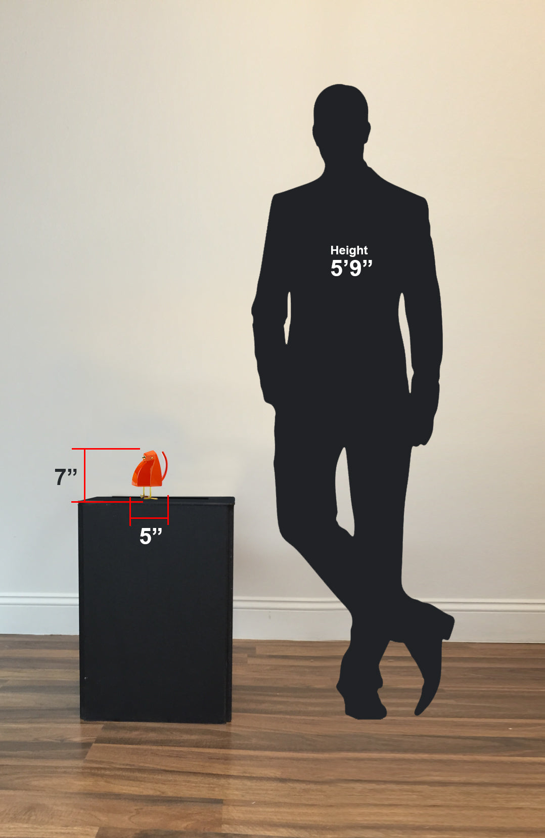 Skorter | Bird Sculpture // Small Orange