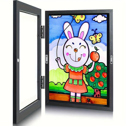 Skorter | 1 pcs Children's Art Photo Frame - A4 Front Opening Frame for School Art, Flip Frame for Paintings and Projects