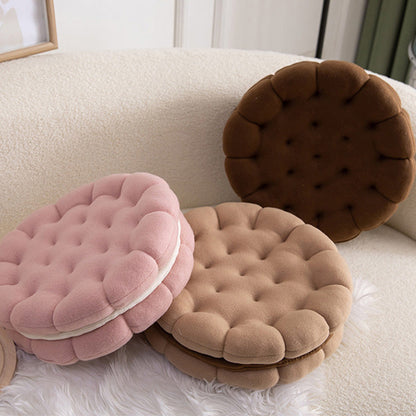 Skorter | Cute Biscuit Circle Shape Seat Cushion