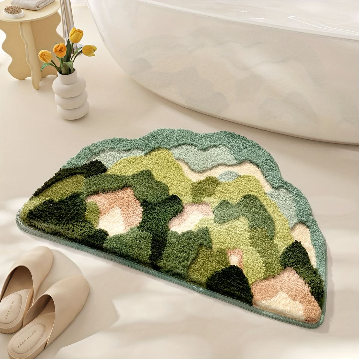Skorter | FlorSoft - Extra absorbent bath mat with floral pattern