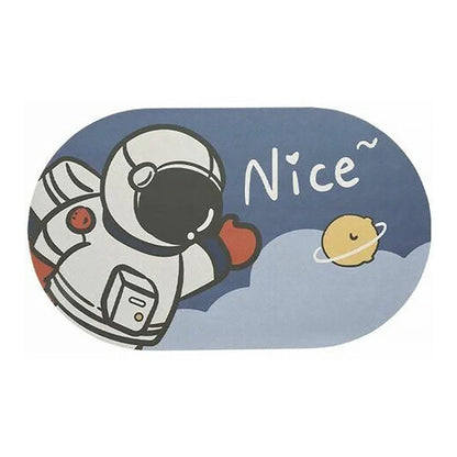 skorter | Cartoon Anti-Slip Bath Mat, Washable Quick Drying Antibacterial Foot Mat
