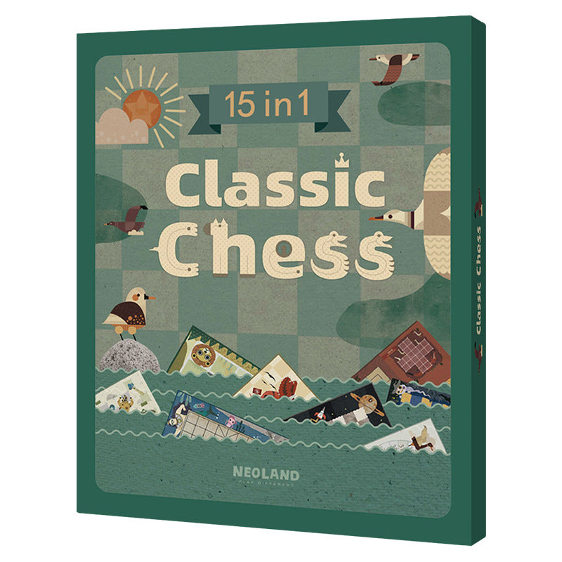 Skorter | 15-in-1 Multifunctional Book Style Portable Chess Set