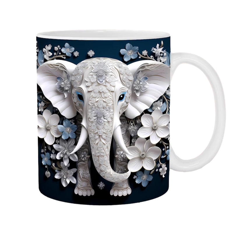 skorter | 3d Elephant Flower Mug