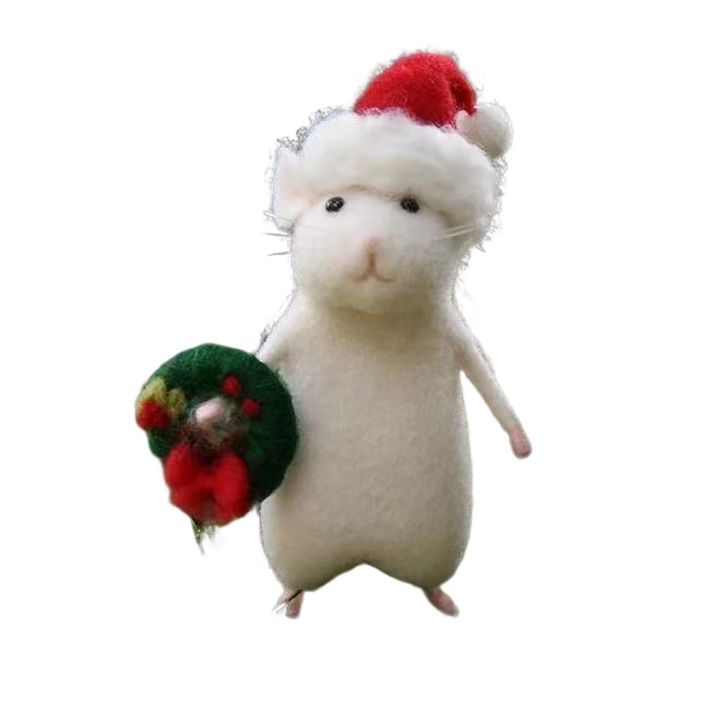 skorter | Felt Mouse and Pumpkin Ornament