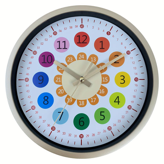 Skorter | 8-inch Plastic Wall Clock - Sunflower Design, Silent Clock