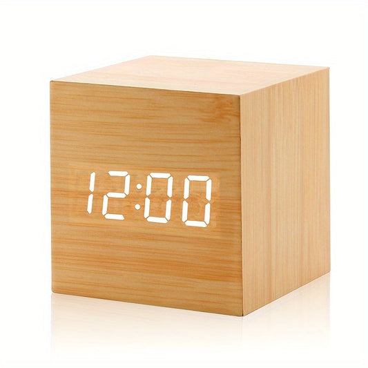 Skorter | WoodTime - Wooden Alarm Clock with LED Display