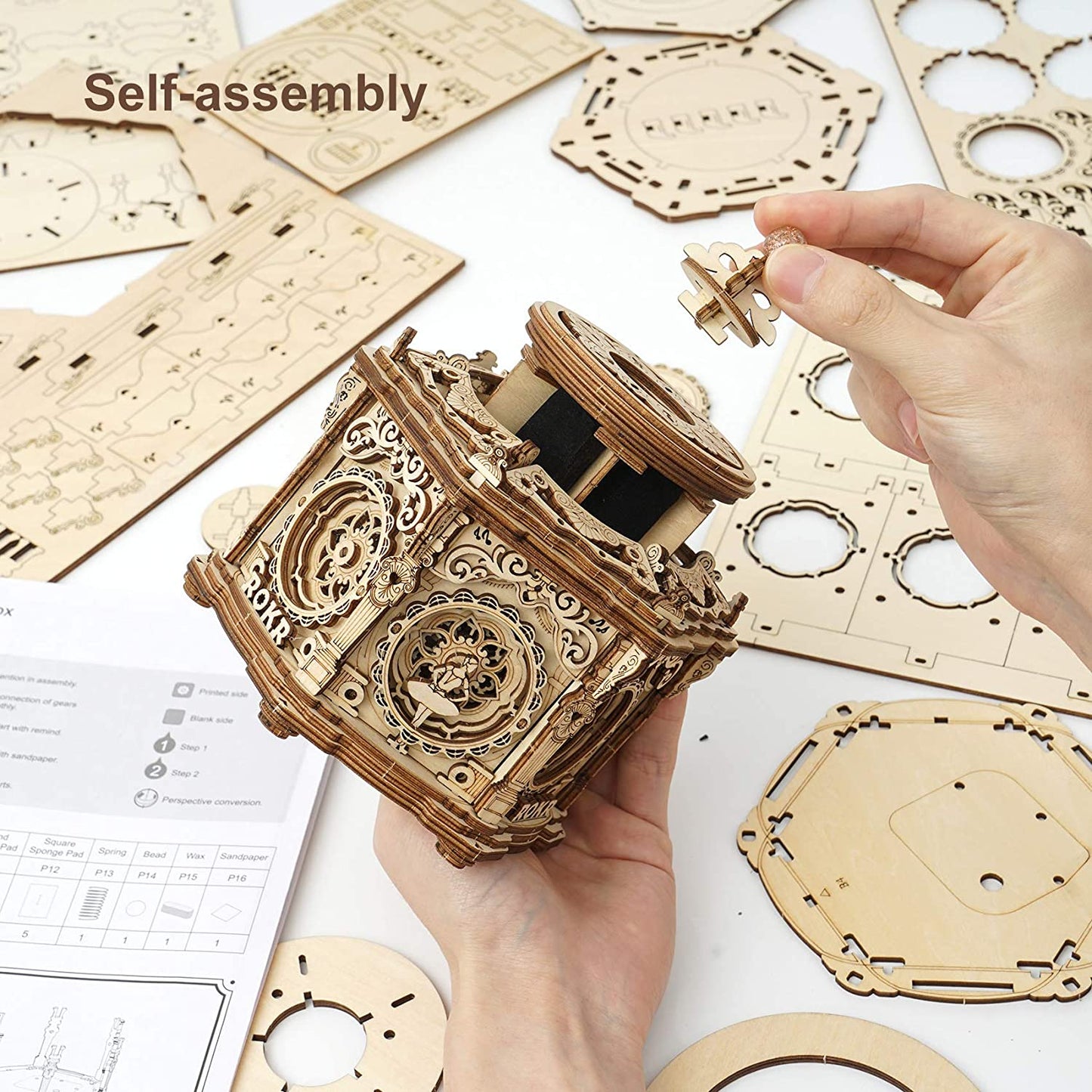 Skorter | DIY Mechanical Music Box Kit 3D Wooden Puzzle Box