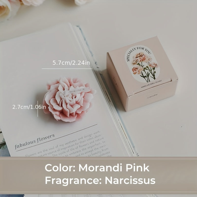 Skorter | 1pc Carnation Scented Candle – Decorative Candle for Mother's Day, Valentine's Day and Christmas