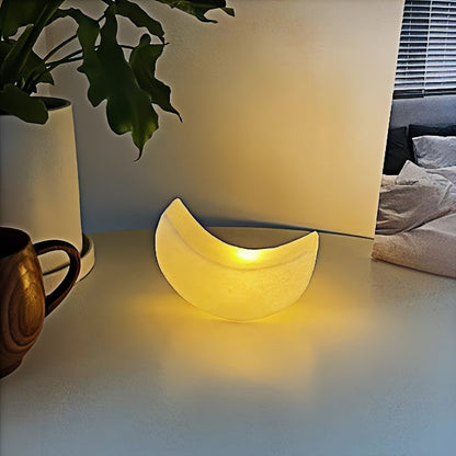 Skorter | MoonGlow - Art Deco Half Moon Night Lamp, Battery Operated with Switch