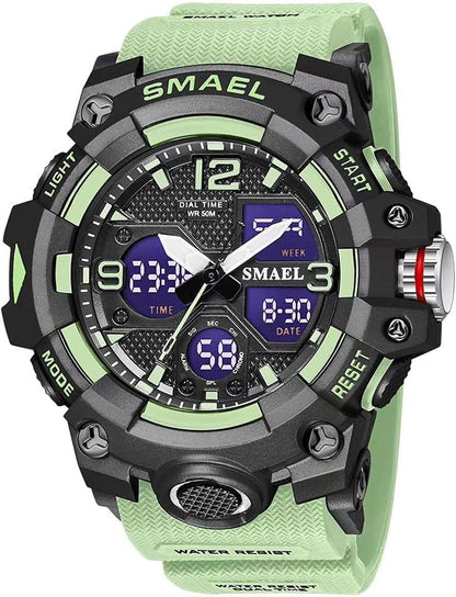 Skorter | Men's waterproof sports wristwatch with date and multifunction LED alarm stopwatch