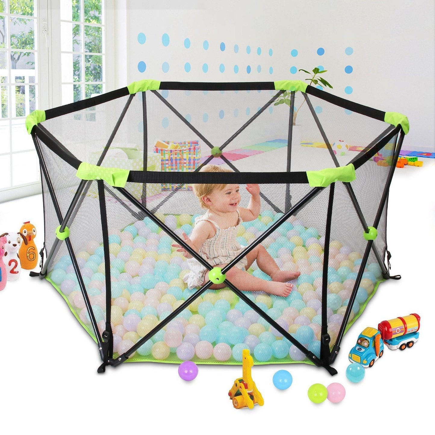 Skorter | Baby Safe Play Fence Portable Play Area