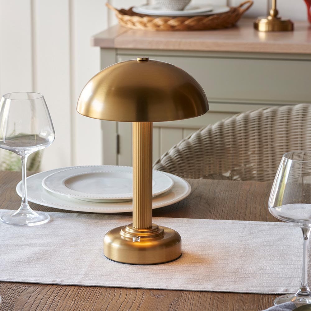 Skorter | Bailee Gold Rechargeable Table Lamp