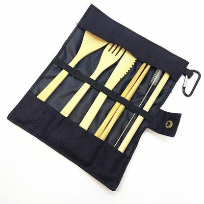 Skorter | Bamboo Cutlery Set with Portable Case