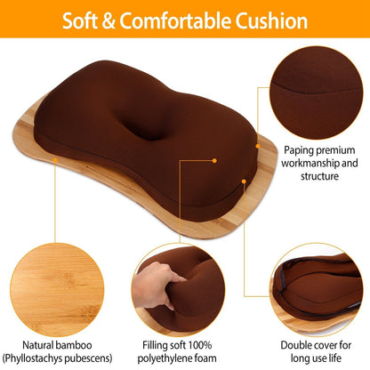 Skorter | Bamboo Laptop Lap Desk with Cushion Holder Table