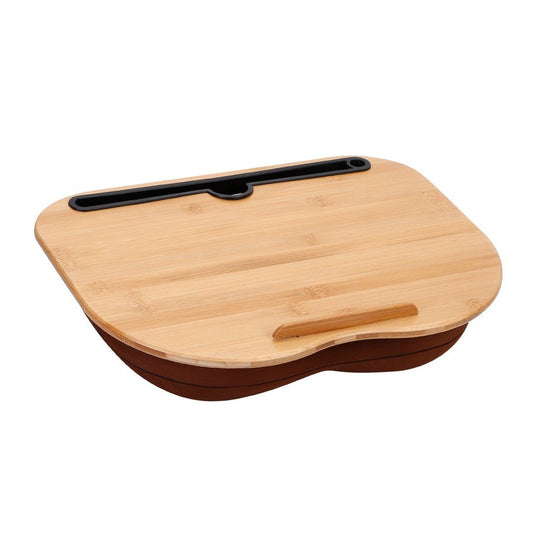 Skorter | Bamboo Laptop Lap Desk with Cushion Holder Table