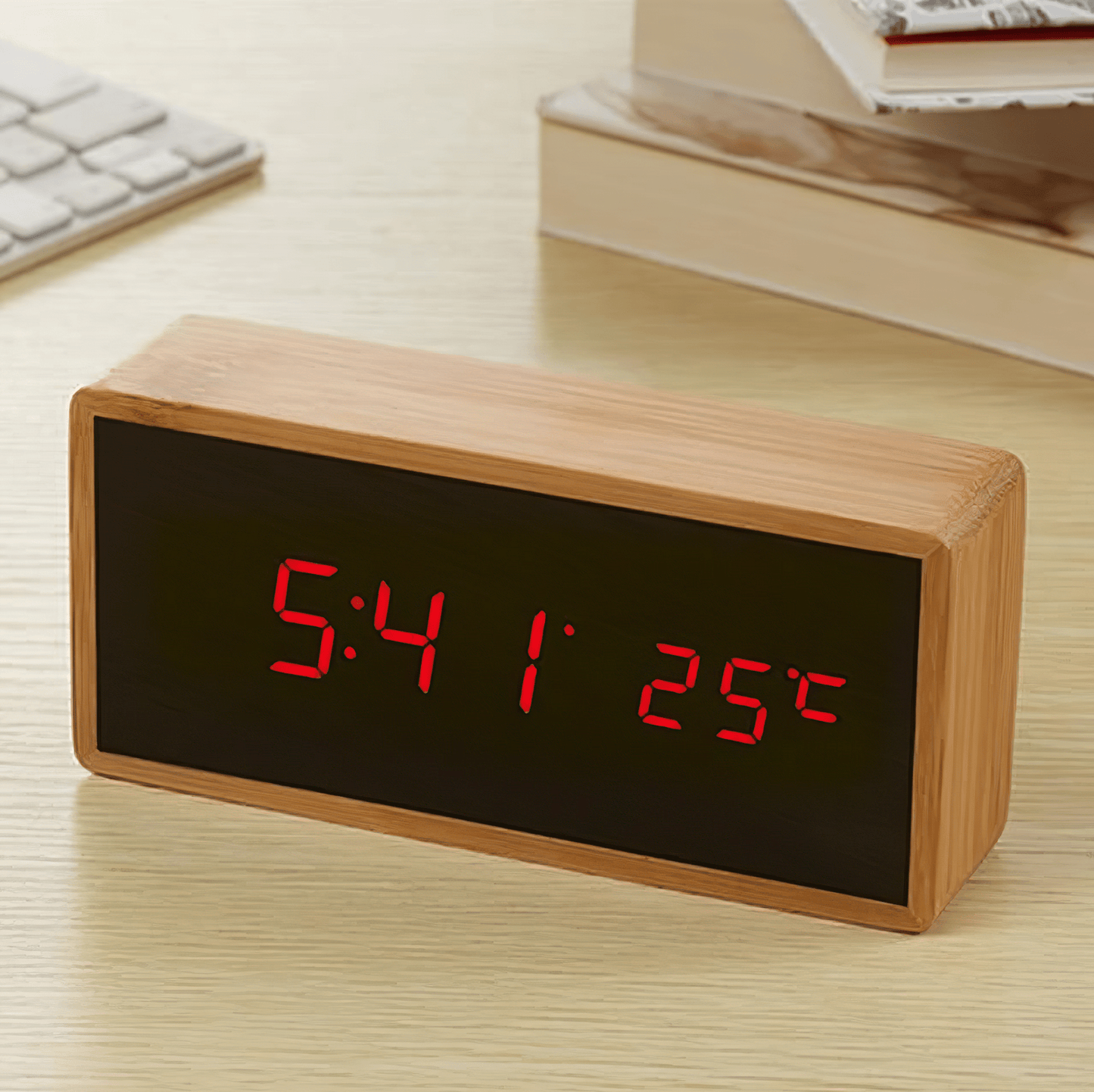 Skorter | Bamboo LED Alarm Clock